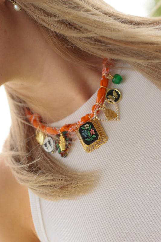 Blooming Vintage OOAK Necklace