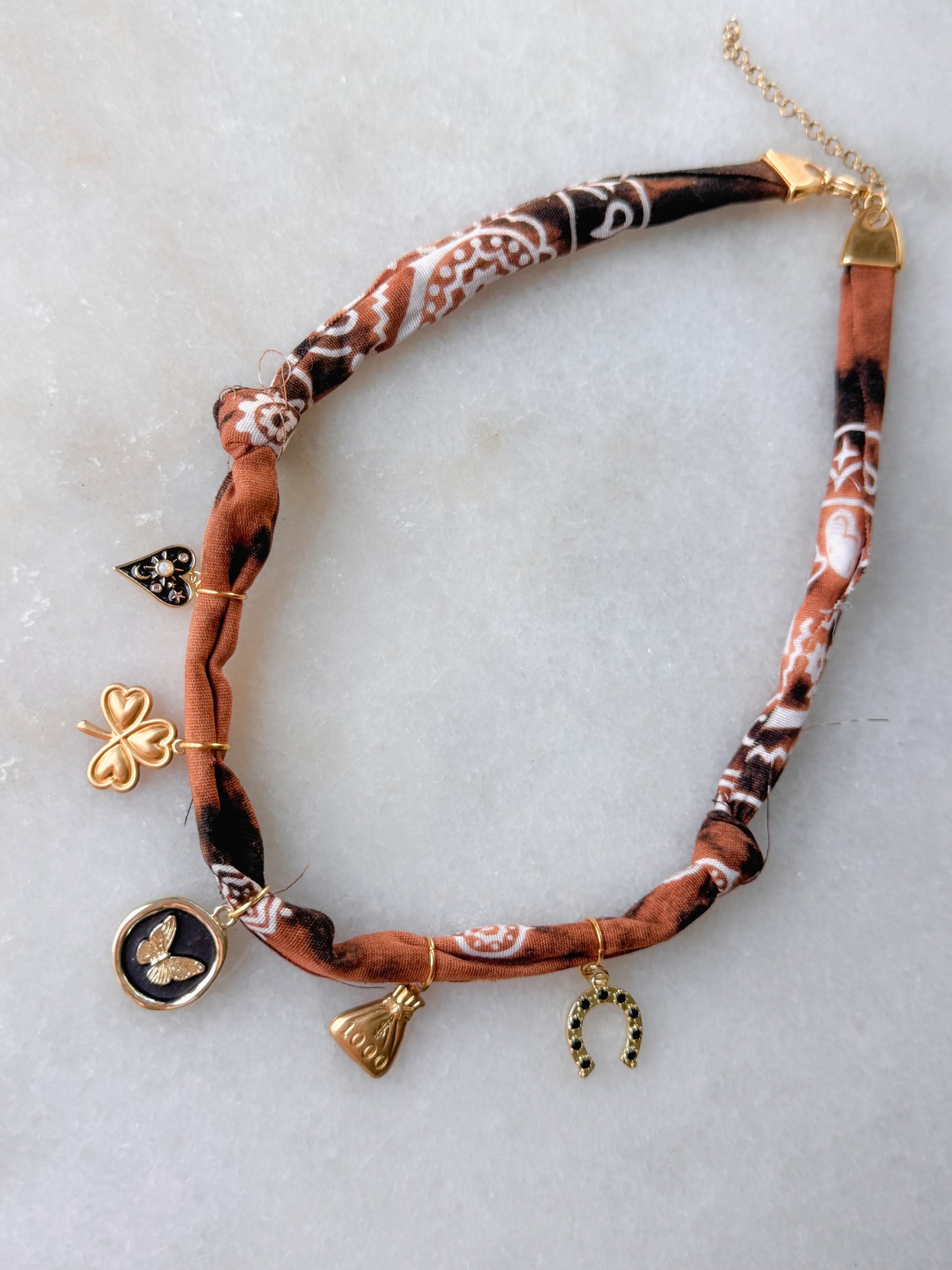 Lucky Soul Bandana Charm Necklace